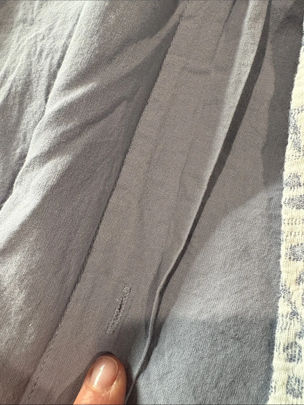 Tahari Slate Blue & Cream Paisley Quilted Coverlet